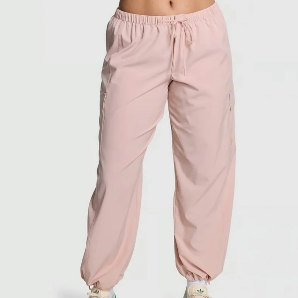 COPY NWT Pink Victoria Secret Parachute Cargo Pants - Black - Picture 2 of 8